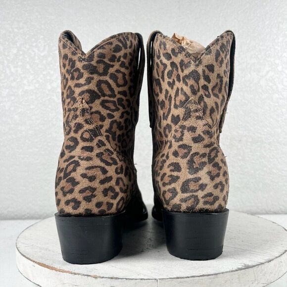 NEW Lane EMMA JANE Womens Cowboy Boots 6 Western Wear Animal Print Leather Short - Picture 3 of 11